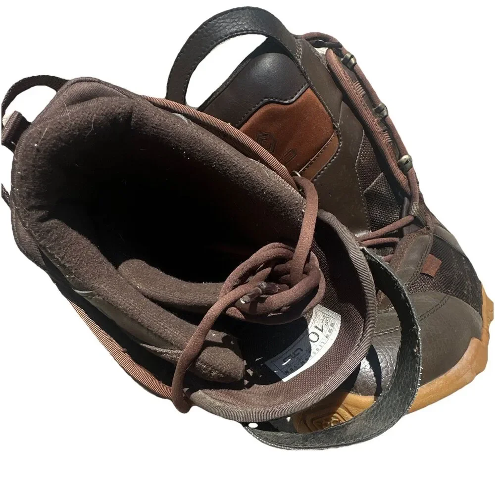 LTD Snowboard Boots Mens Size 10 Brown Black Lace Up Medium Flex Winter